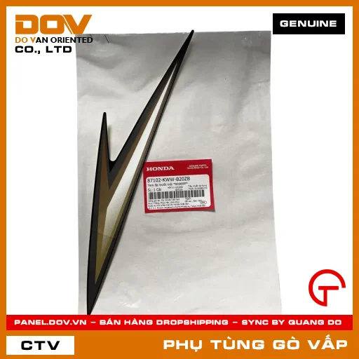 TEM ỐP TRƯỚC TRÁI *NHA69P* MÃ PHỤ TÙNG 87102KWWB20ZB — 87102KWWB20ZB