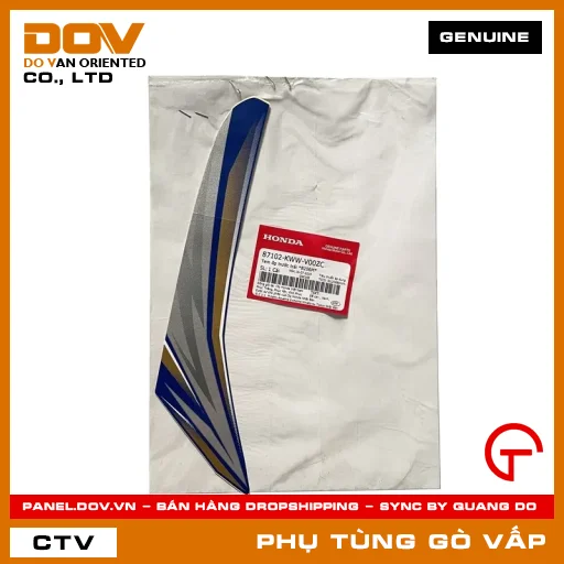 TEM ỐP TRƯỚC TRÁI *B206M* MÃ PHỤ TÙNG 87102KWWV00ZC — 87102KWWV00ZC