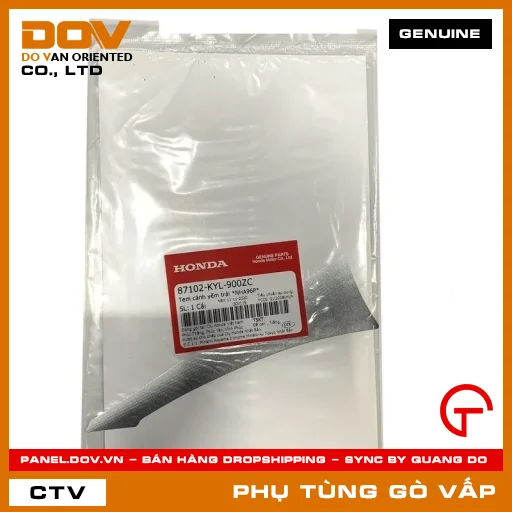 TEM CÁNH YẾM TRÁI *NHA96P* MÃ PHỤ TÙNG 87102KYL900ZC — 87102KYL900ZC