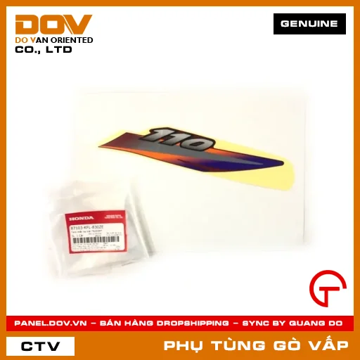 TEM MẶT NẠ TRÁI *R203M* MÃ PHỤ TÙNG 87103KFL830ZE — 87103KFL830ZE