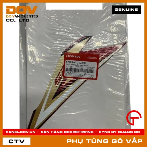 TEM A ỐP ỐNG YẾM PHẢI *R313C* MÃ PHỤ TÙNG 87103KYL920ZB — 87103KYL920ZB