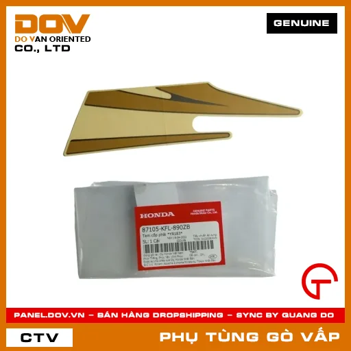 TEM CỐP PHẢI *YR183* MÃ PHỤ TÙNG 87105KFL890ZB — 87105KFL890ZB