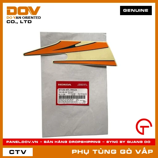 TEM CỐP TRÁI *B154M* MÃ PHỤ TÙNG 87106KFL890ZA — 87106KFL890ZA