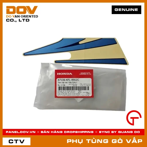 TEM CỐP TRÁI *PB171MU* MÃ PHỤ TÙNG 87106KFL890ZC — 87106KFL890ZC