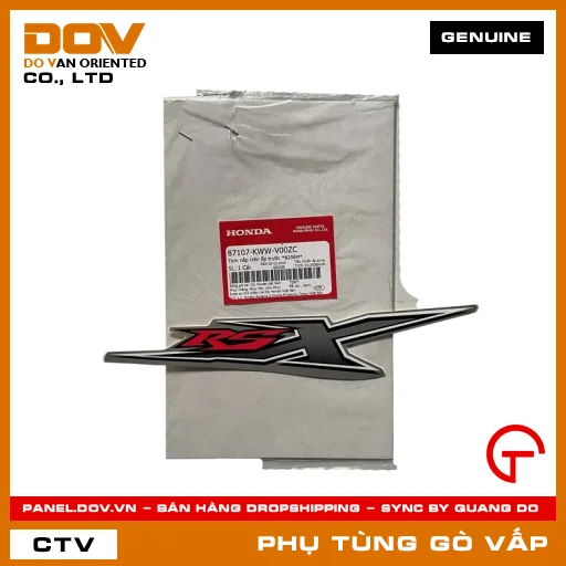 TEM NẮP TRÊN ỐP TRƯỚC *B206M* MÃ PHỤ TÙNG 87107KWWV00ZC — 87107KWWV00ZC