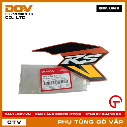 TEM B CÁNH YẾM TRÁI *PB373M* MÃ PHỤ TÙNG 87109KTL670ZA — 87109KTL670ZA