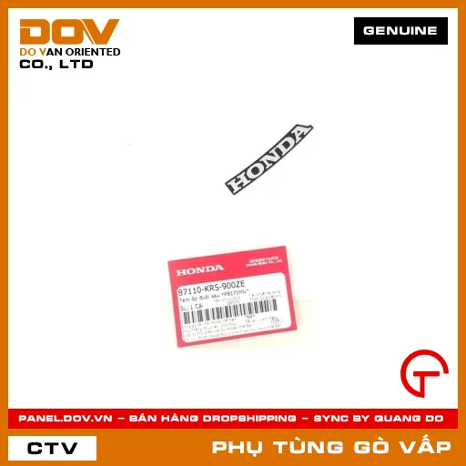 TEM ỐP ĐUÔI SAU *PB171MU* MÃ PHỤ TÙNG 87110KRS900ZE — 87110KRS900ZE