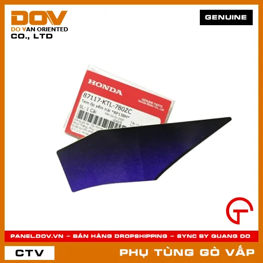 TEM ỐP YẾM TRÁI *RP138M* MÃ PHỤ TÙNG 87117KTL780ZC — 87117KTL780ZC