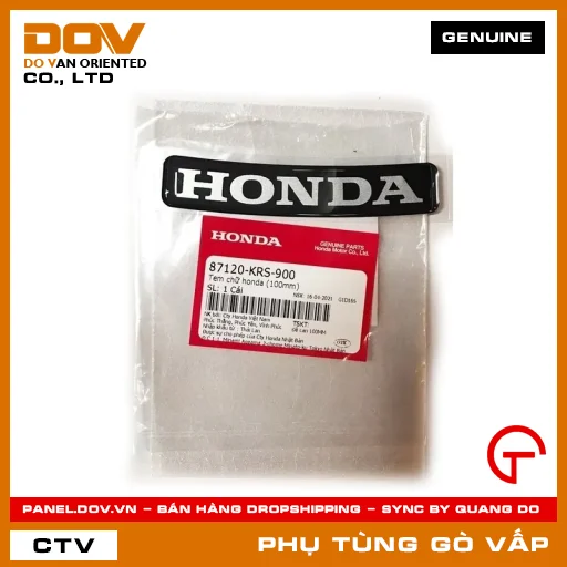 TEM CHỮ HONDA (95MM) MÃ PHỤ TÙNG 87120KRS900 — 87120KRS900
