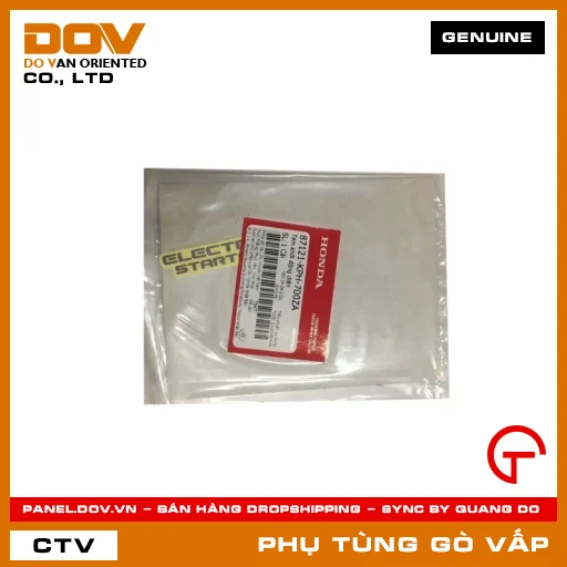 TEM KHỞI ĐỘNG (ĐỀ) ĐIỆN MÃ PHỤ TÙNG 87121KPH700ZA — 87121KPH700ZA