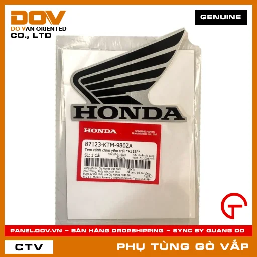 TEM CÁNH CHIM YẾM TRÁI *R315P* MÃ PHỤ TÙNG 87123KTM980ZA — 87123KTM980ZA