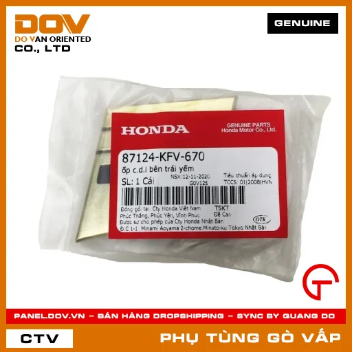 ỐP C.D.I BÊN TRÁI YẾM MÃ PHỤ TÙNG 87124KFV670 — 87124KFV670