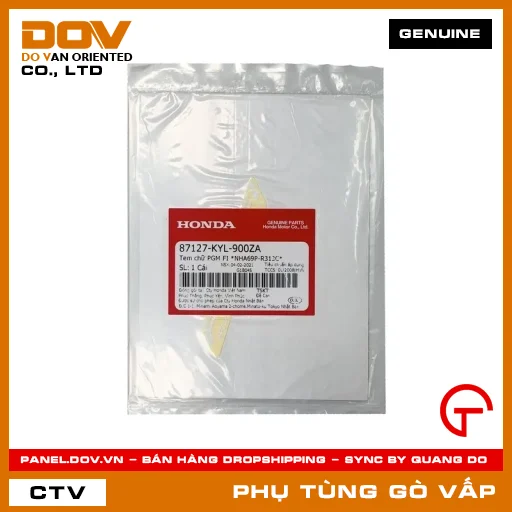 TEM CHỮ PGM FI *NHA69P-R313C* MÃ PHỤ TÙNG 87127KYL900ZA — 87127KYL900ZA