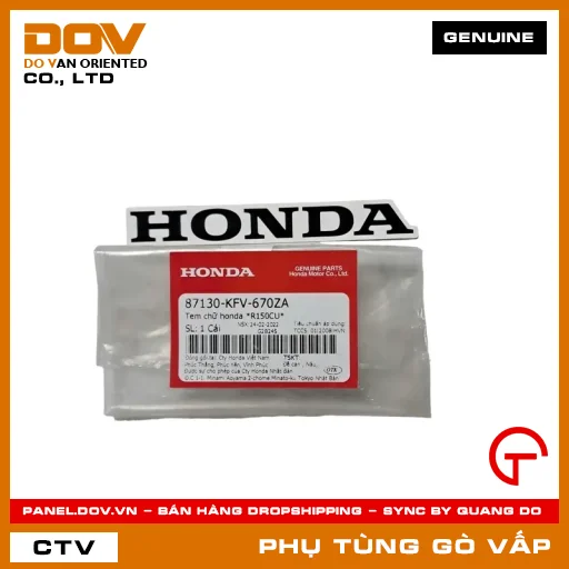 TEM CHỮ HONDA *R150CU* MÃ PHỤ TÙNG 87130KFV670ZA — 87130KFV670ZA