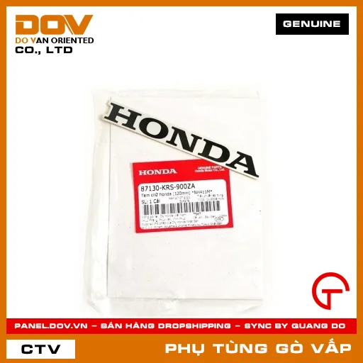 TEM CHỮ HONDA (120MM) *NH411M* MÃ PHỤ TÙNG 87130KRS900ZA — 87130KRS900ZA