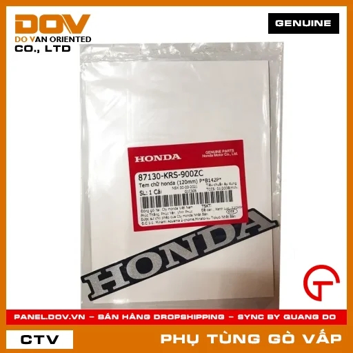 TEM CHỮ HONDA (120MM) P*B142P* MÃ PHỤ TÙNG 87130KRS900ZC — 87130KRS900ZC