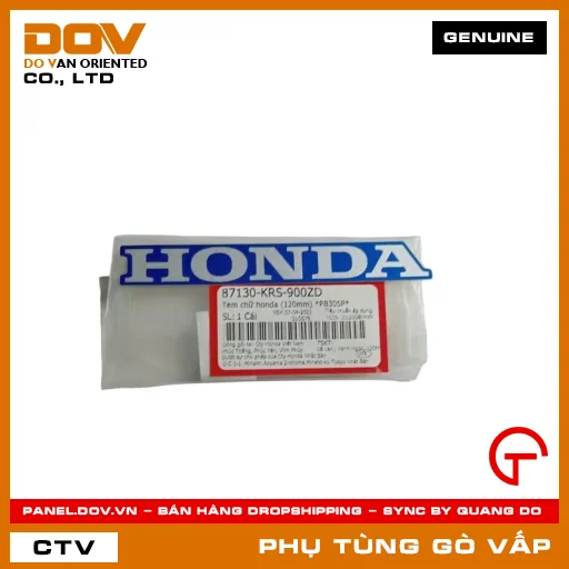 TEM CHỮ HONDA (120MM) *PB305P* MÃ PHỤ TÙNG 87130KRS900ZD — 87130KRS900ZD