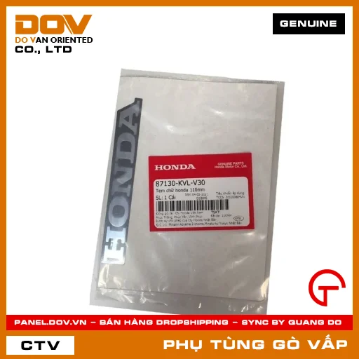 TEM CHỮ HONDA 110MM MÃ PHỤ TÙNG 87130KVLV30 — 87130KVLV30