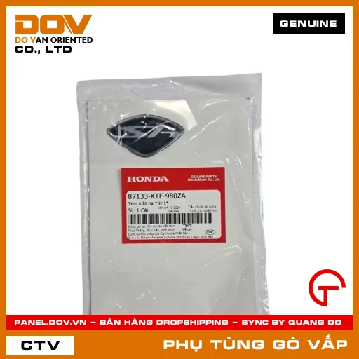 TEM MẶT NẠ *NH1* MÃ PHỤ TÙNG 87133KTF980ZA — 87133KTF980ZA