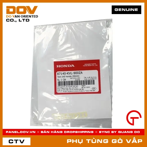 TEM CHỮ HONDA (50MM) MÃ PHỤ TÙNG 87140KVL900ZA — 87140KVL900ZA