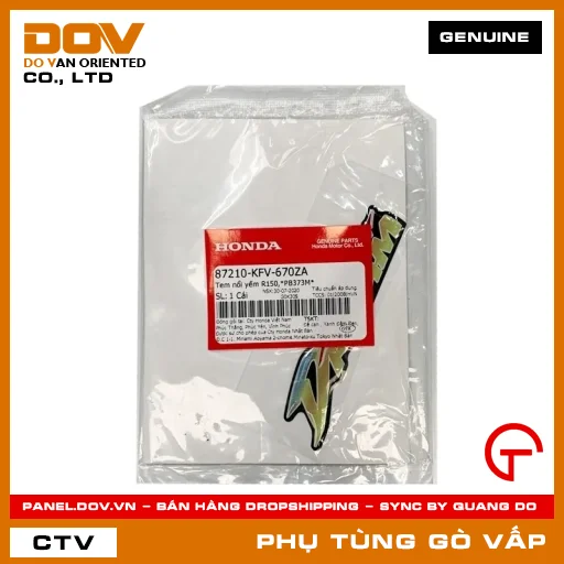 TEM NỔI YẾM R150,*PB373M* MÃ PHỤ TÙNG 87210KFV670ZA — 87210KFV670ZA