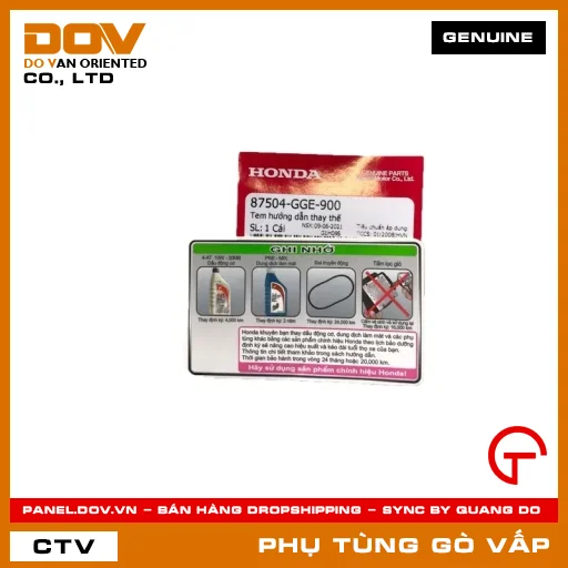 TEM HƯỚNG DẪN THAY THẾ MÃ PHỤ TÙNG 87504GGE900 — 87504GGE900