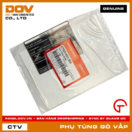TEM THÔNG SỐ VỎ MÃ PHỤ TÙNG 87505K01900 — 87505K01900