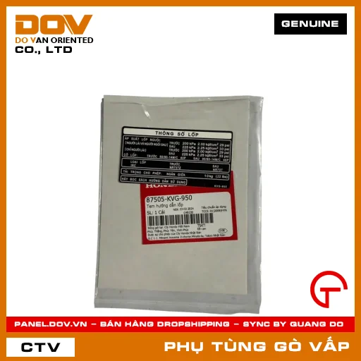 TEM HƯỚNG DẪN VỎ MÃ PHỤ TÙNG 87505KVG950 — 87505KVG950