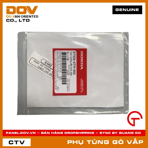 TEM HƯỚNG DẪN BÌNH ĐIỆN MÃ PHỤ TÙNG 87506KTM900 — 87506KTM900