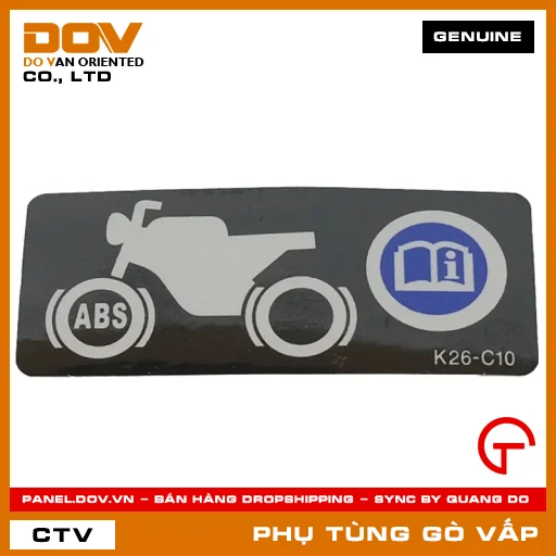 TEM CẢNH BÁO ABS MÃ PHỤ TÙNG 87514K26C10 — 87514K26C10