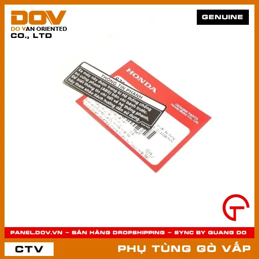 TEM THÔNG TIN ABS MÃ PHỤ TÙNG 87514K29VC0 — 87514K29VC0