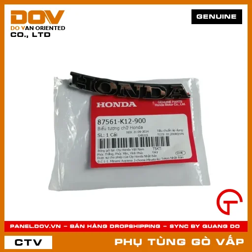 BIỂU TƯỢNG CHỮ HONDA MÃ PHỤ TÙNG 87561K12900 — 87561K12900
