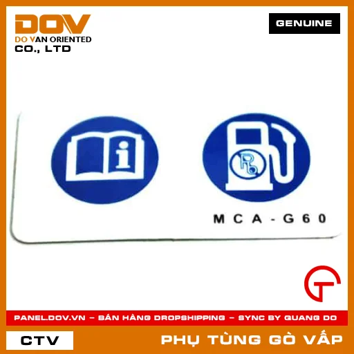 TEM HƯỚNG DẪN NHIÊN LIỆU MÃ PHỤ TÙNG 87586MCAG60 — 87586MCAG60
