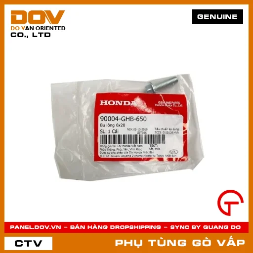 BU LÔNG 6X20 MÃ PHỤ TÙNG 90004GHB650 — 90004GHB650