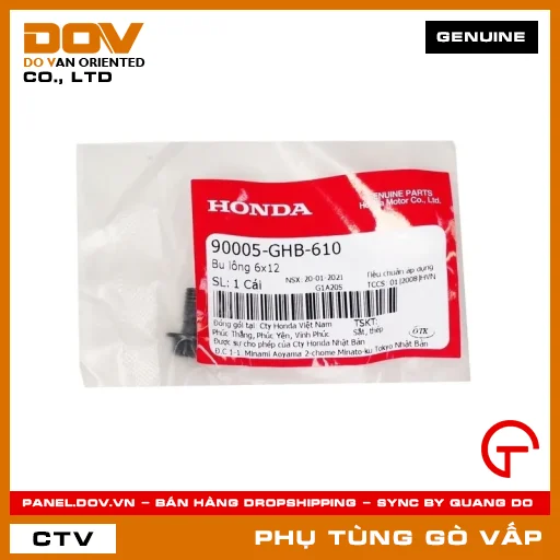 BU LÔNG 6X12 MÃ PHỤ TÙNG 90005GHB610 — 90005GHB610
