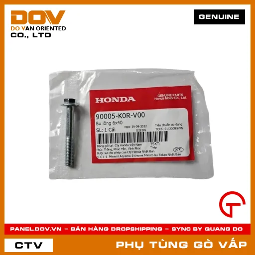 BU LÔNG 6X40 MÃ PHỤ TÙNG 90005K0RV00 — 90005K0RV00