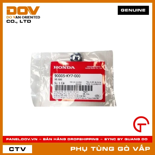 VÍT 6X6 MÃ PHỤ TÙNG 90005KY7000 — 90005KY7000