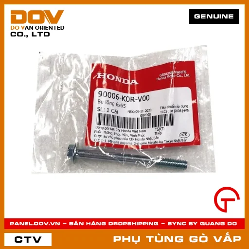 BU LÔNG 6X65 MÃ PHỤ TÙNG 90006K0RV00 — 90006K0RV00