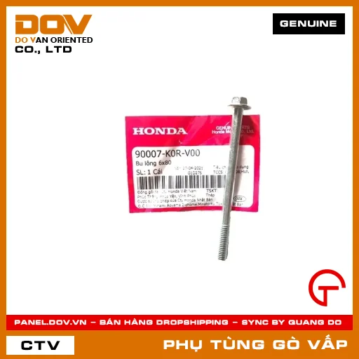 BU LÔNG 6X80 MÃ PHỤ TÙNG 90007K0RV00 — 90007K0RV00