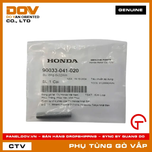 BU LÔNG 6X32MM MÃ PHỤ TÙNG 90033041020 — 90033041020