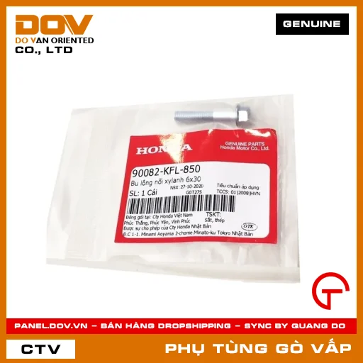 BU LÔNG NỐI XYLANH 6X30 MÃ PHỤ TÙNG 90082KFL850 — 90082KFL850