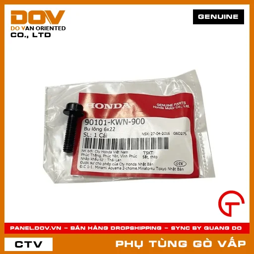 BU LÔNG 6X22 MÃ PHỤ TÙNG 90101KWN900 — 90101KWN900
