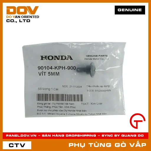 VÍT 5MM MÃ PHỤ TÙNG 90104KPH900 — 90104KPH900