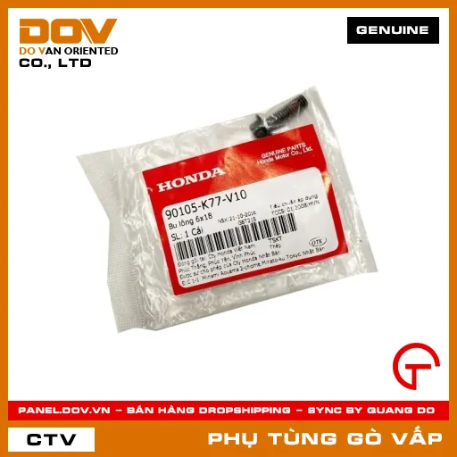 BU LÔNG 6X18 MÃ PHỤ TÙNG 90105K77V10 — 90105K77V10