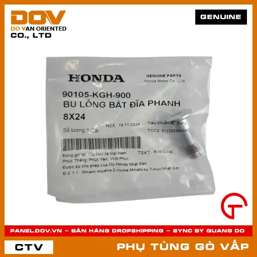BU LÔNG BẮT ĐĨA THẮNG 8X24 MÃ PHỤ TÙNG 90105KGH900 — 90105KGH900