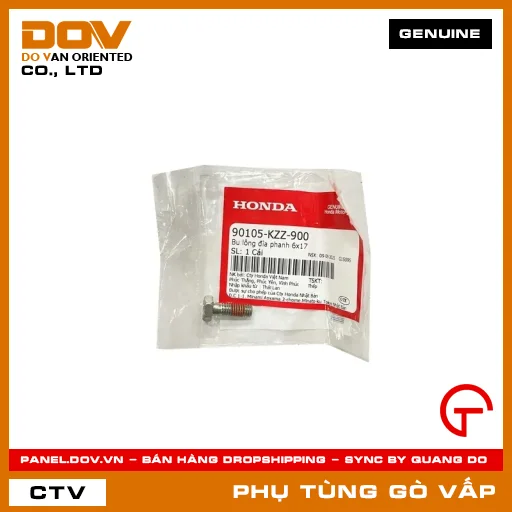 BU LÔNG ĐĨA THẮNG 6X17 MÃ PHỤ TÙNG 90105KZZ900 — 90105KZZ900