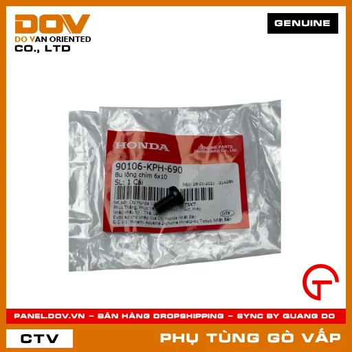 BU LÔNG CHÌM 6X10 MÃ PHỤ TÙNG 90106KPH690 — 90106KPH690
