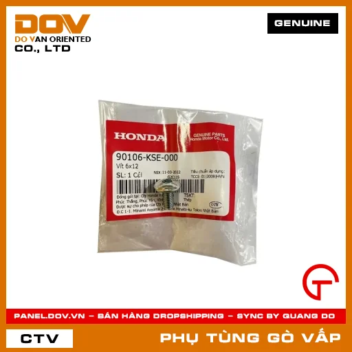 VÍT 6X12 MÃ PHỤ TÙNG 90106KSE000 — 90106KSE000