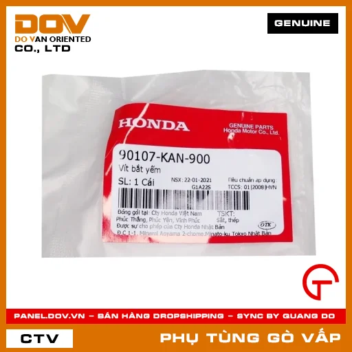 VÍT BẮT YẾM MÃ PHỤ TÙNG 90107KAN900 — 90107KAN900