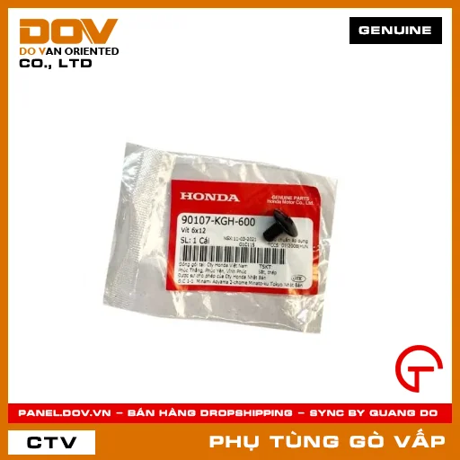 VÍT 6X12 MÃ PHỤ TÙNG 90107KGH600 — 90107KGH600